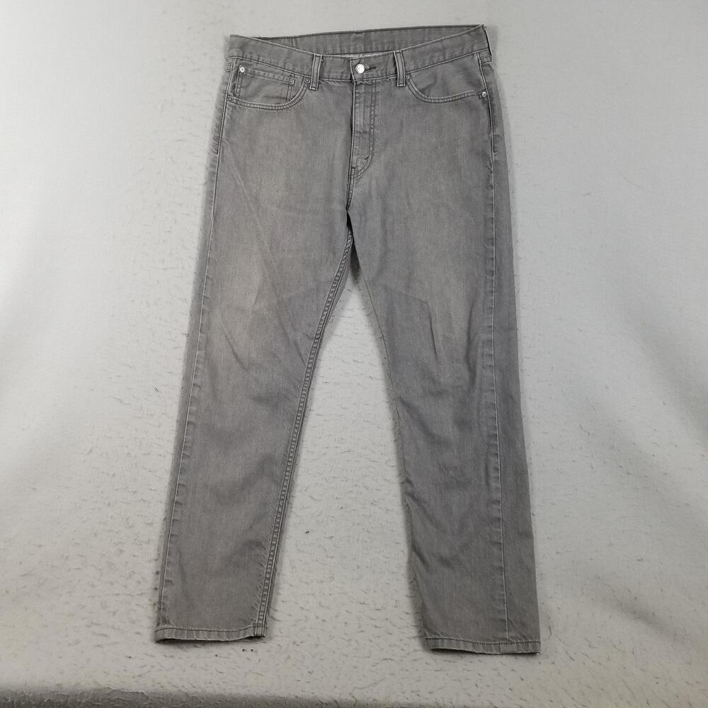 Levis 508 Jeans Mens 36x32 Gray Denim Regular Tapered Leg Casual Light Wash
